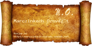Marczinkech Ozsvát névjegykártya